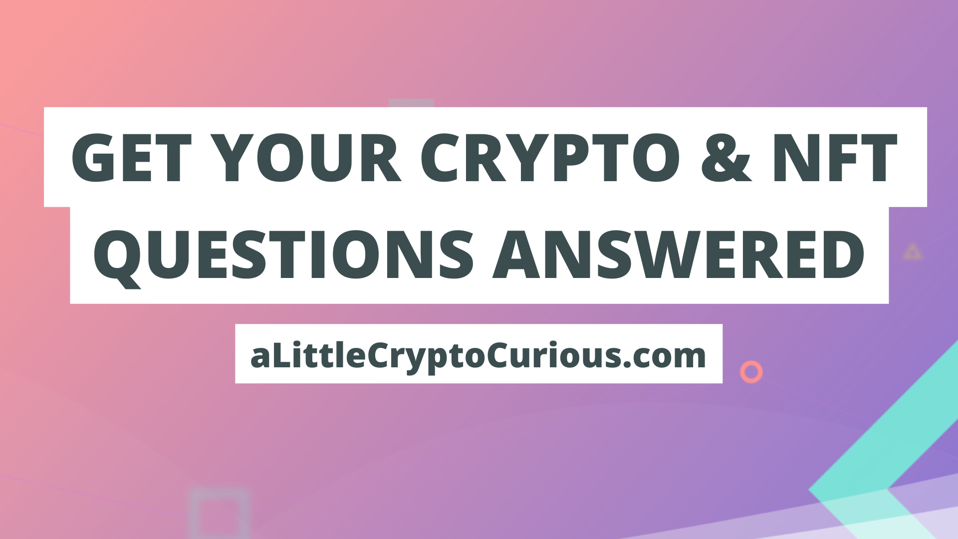 crypto questions